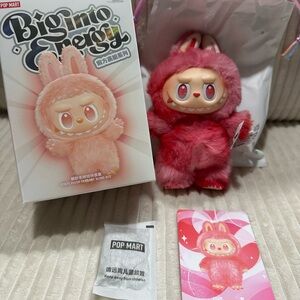 LOVE- PopMart -Big Into Energy Labubu. Red color. New. Box opened to verify.